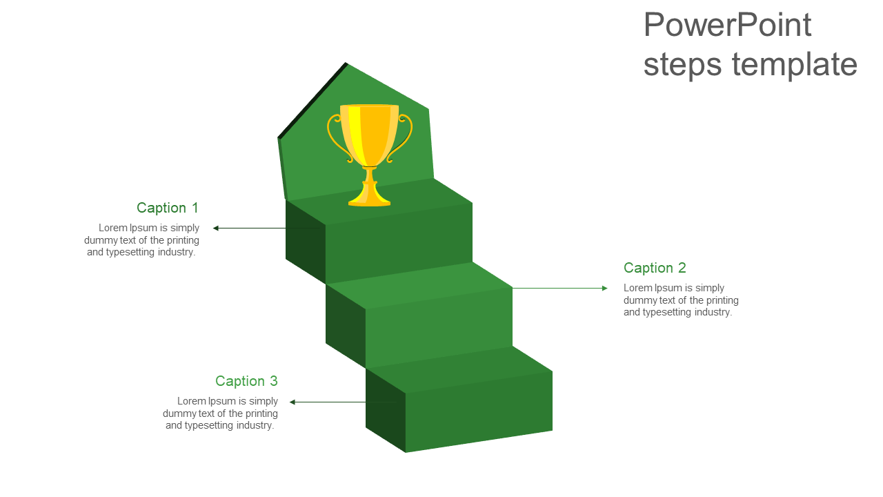 powerpoint steps template-3-green